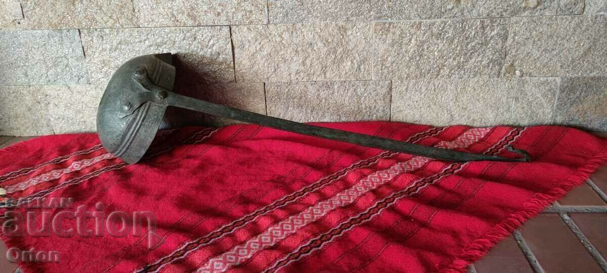 Unique - Museum Exhibit! Huge Old Copper Ladle 1898 - 5 Unique - Museum Exhibit! Huge Old Copper Ladle 1898 - 5