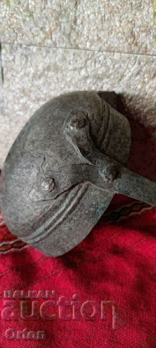 Unique - Museum Exhibit! Huge Old Copper Ladle 1898 - 6 Unique - Museum Exhibit! Huge Old Copper Ladle 1898 - 6