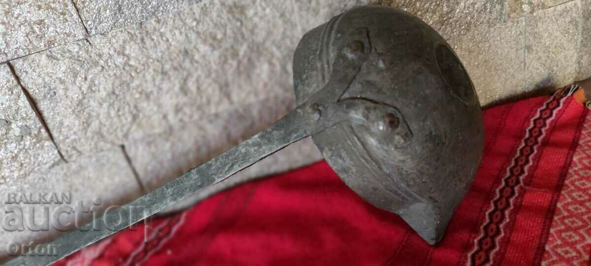 Unique - Museum Exhibit! Huge Old Copper Ladle 1898 - 7 Unique - Museum Exhibit! Huge Old Copper Ladle 1898 - 7