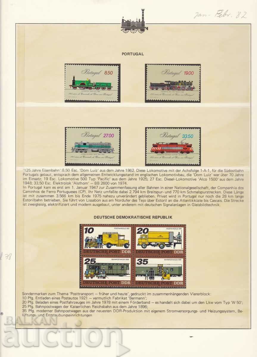 Makes Trains Locomotives Portugal 1981 Germany Makes Trains Locomotives Portugal 1981 Germany