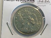 Noua Caledonie 20 franci 1992 (BS)