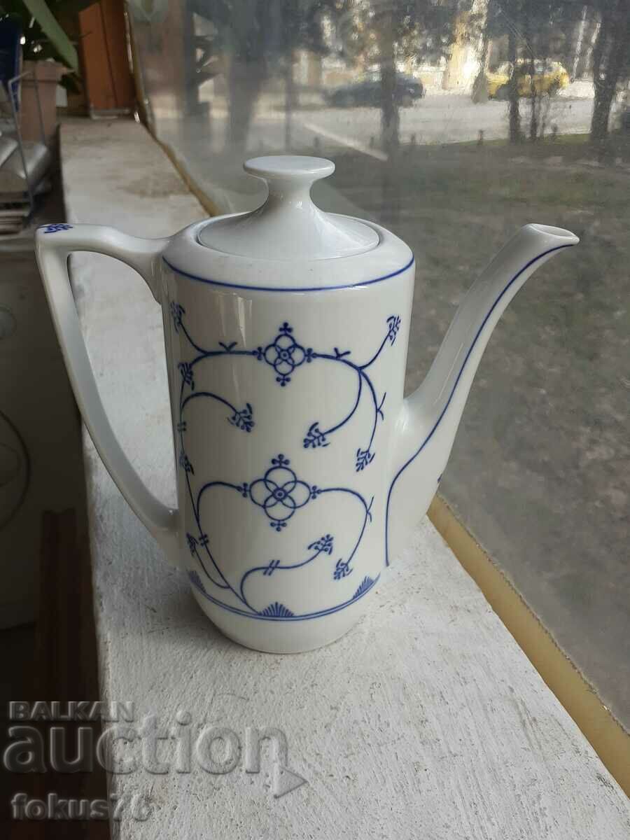 German porcelain cobalt teapot