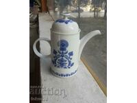 Teapot German porcelain cobalt marking