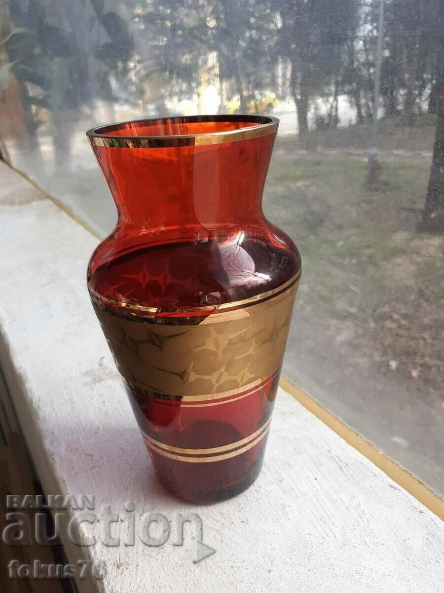 Auction  Vase Bohemia with gilded