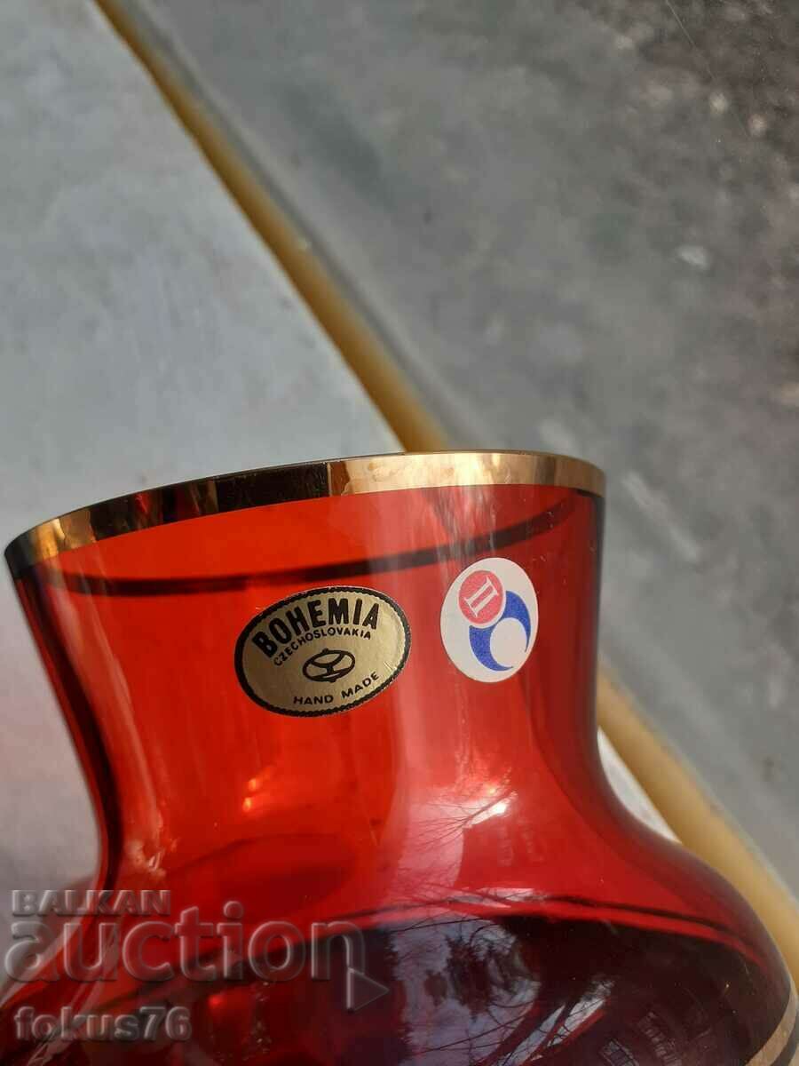 Vase Bohemia with gilded - 5