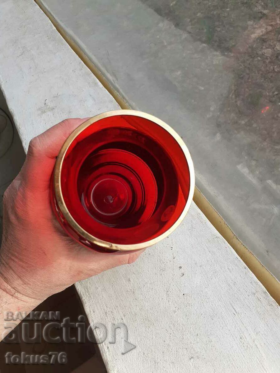 Vase Bohemia with gilded - 6