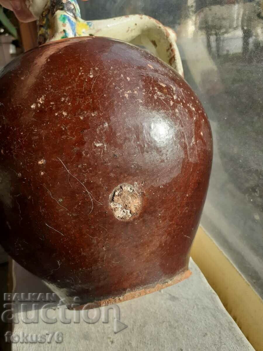 Veche fată din ulcior de ceramică troiană bulgară cu un iepuraș - 6 Veche fată din ulcior de ceramică troiană bulgară cu un iepuraș - 6