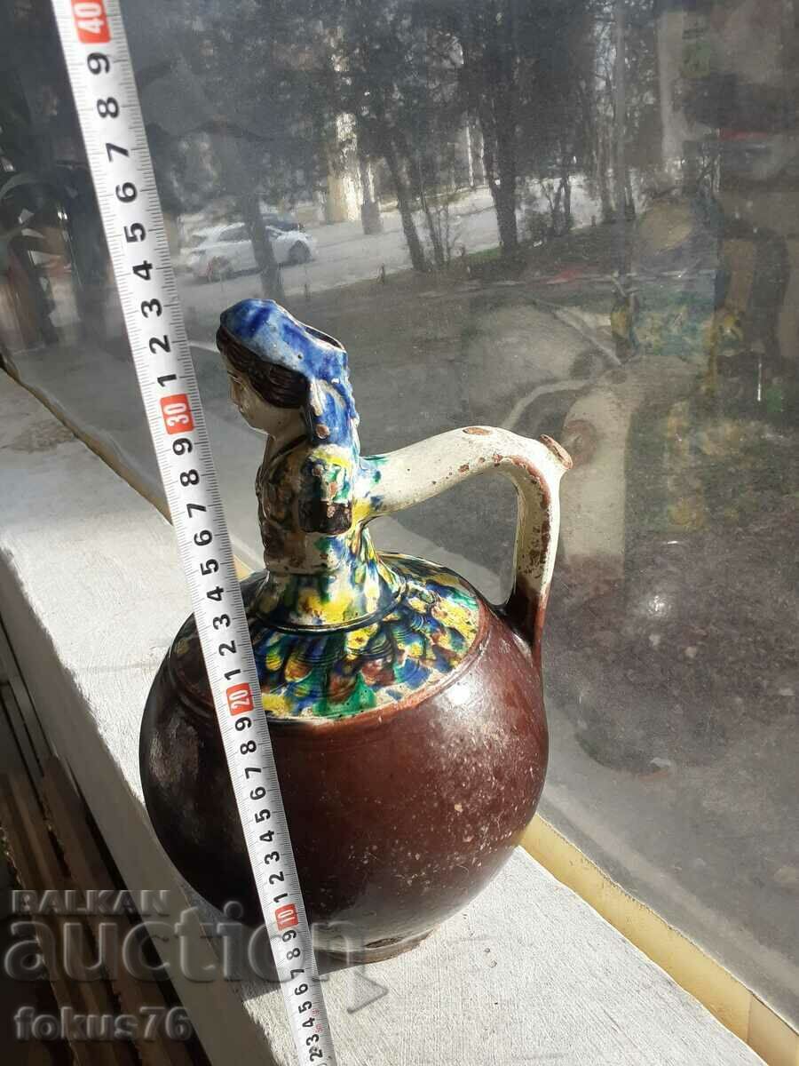 Veche fată din ulcior de ceramică troiană bulgară cu un iepuraș - 7 Veche fată din ulcior de ceramică troiană bulgară cu un iepuraș - 7