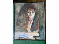 painting - portrait of a rock musician (signed)