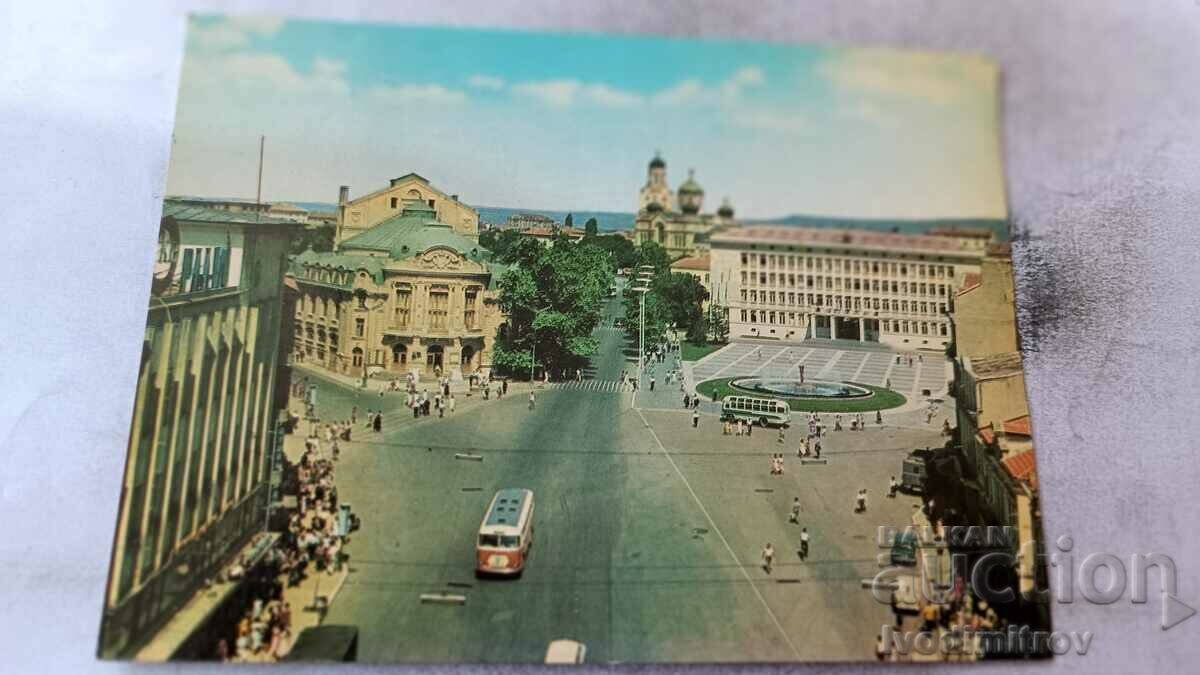 Carte poștală Piața din Varna 9 septembrie