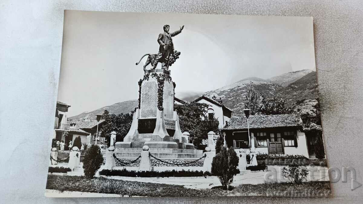 Postcard Karlovo The monument of Vasil Levski
