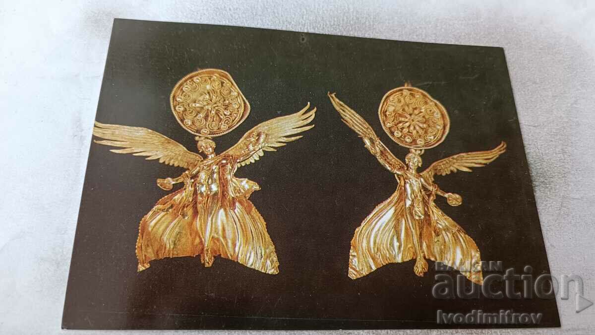 PK Varna Archaeological Museum Earrings with goddess Nike 1975