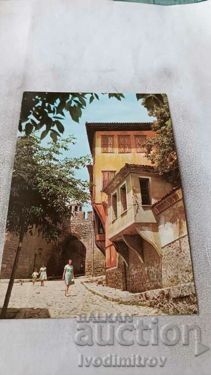 Пощенска картичка Пловдив Стари къщи
