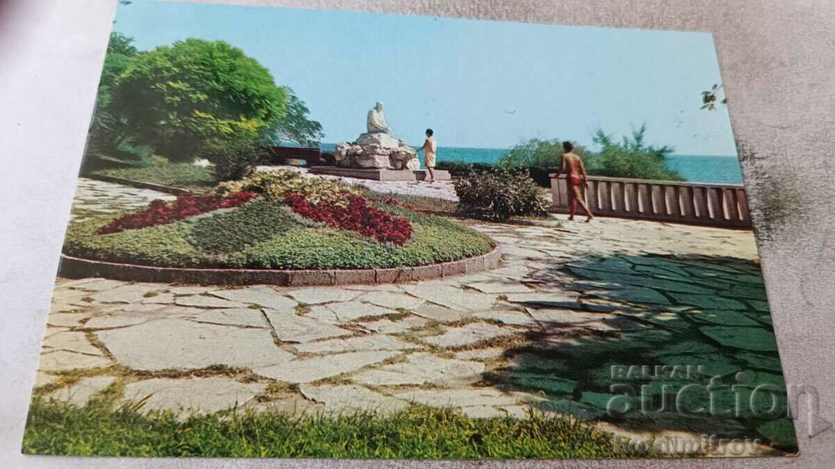 Carte poștală Pomorie Monumentul lui P. K. Yavorov 1980