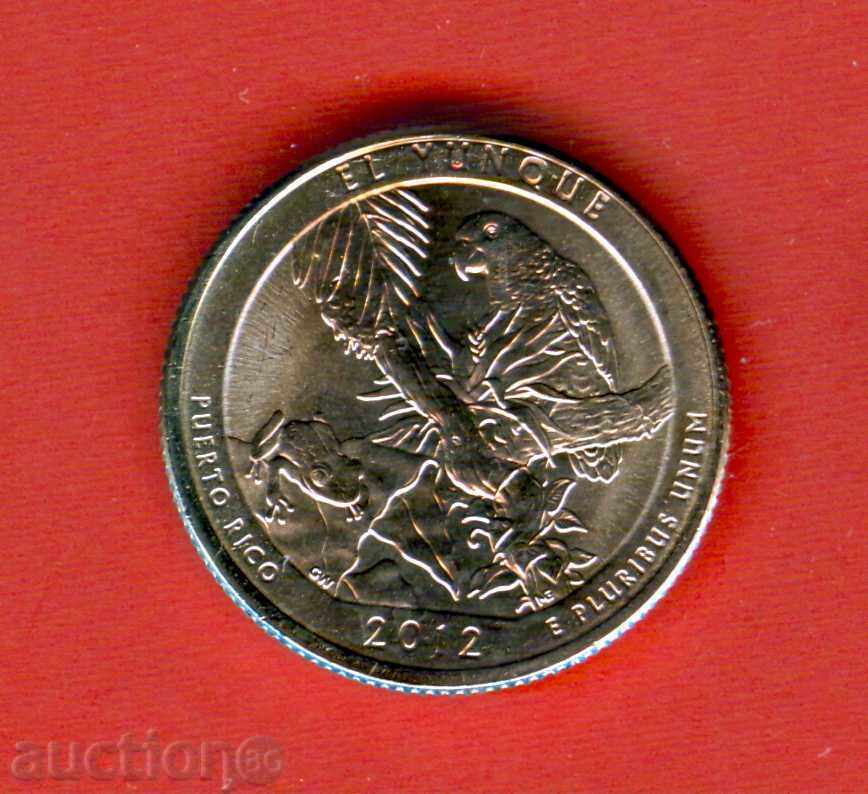 USA USA 25 cent issue issue 2012 D POERTO RICO NEW UNC
