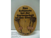 No.*6902 παλιό γερμανικό ξύλινο πάνελ - μέγεθος 22 / 16 cm -