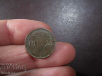 1925 1 pfennig Germany letter J