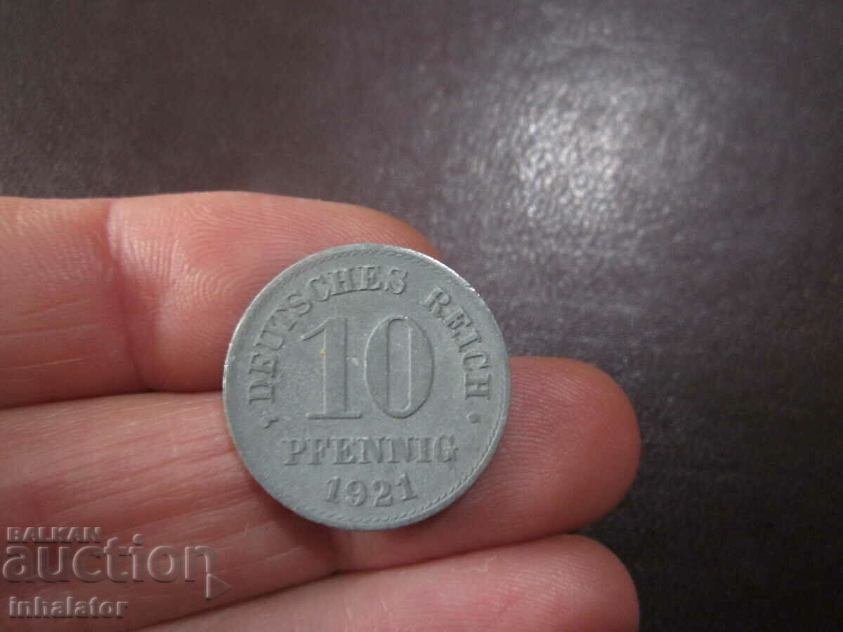1921 10 pfennig Germania
