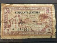 French Tunisia 50 centimes 1943 WWII