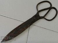 Old forged scissors, knife, wrought iron