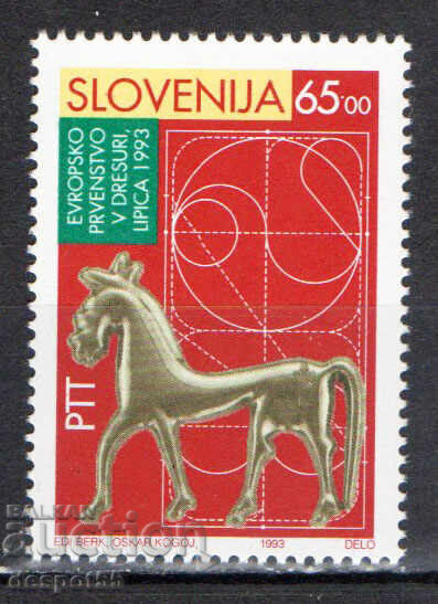 1993. Slovenia. Campionatele Europene de dresaj.
