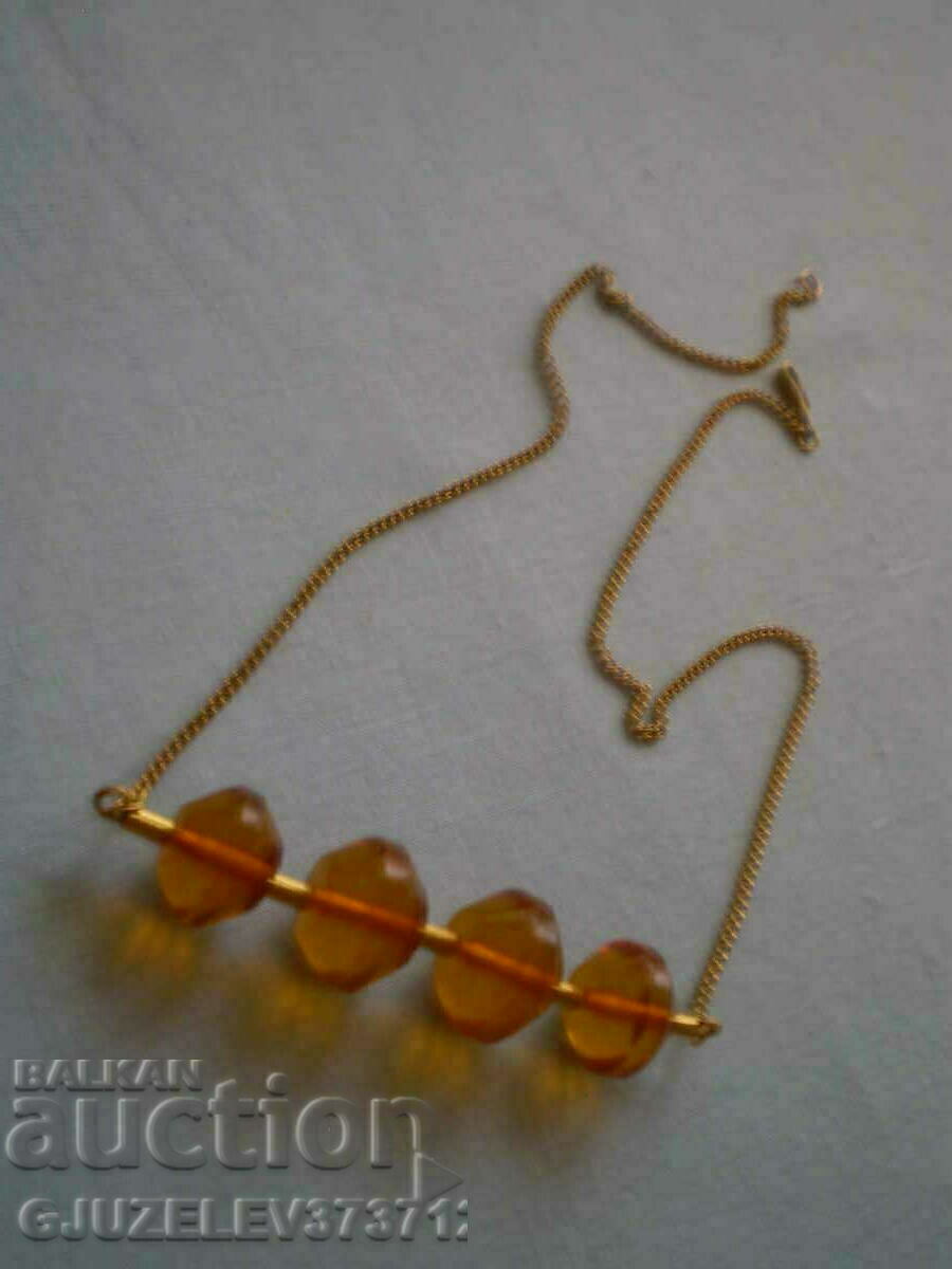 Auction necklace of pressed molten Russian amber Auction necklace of pressed molten Russian amber