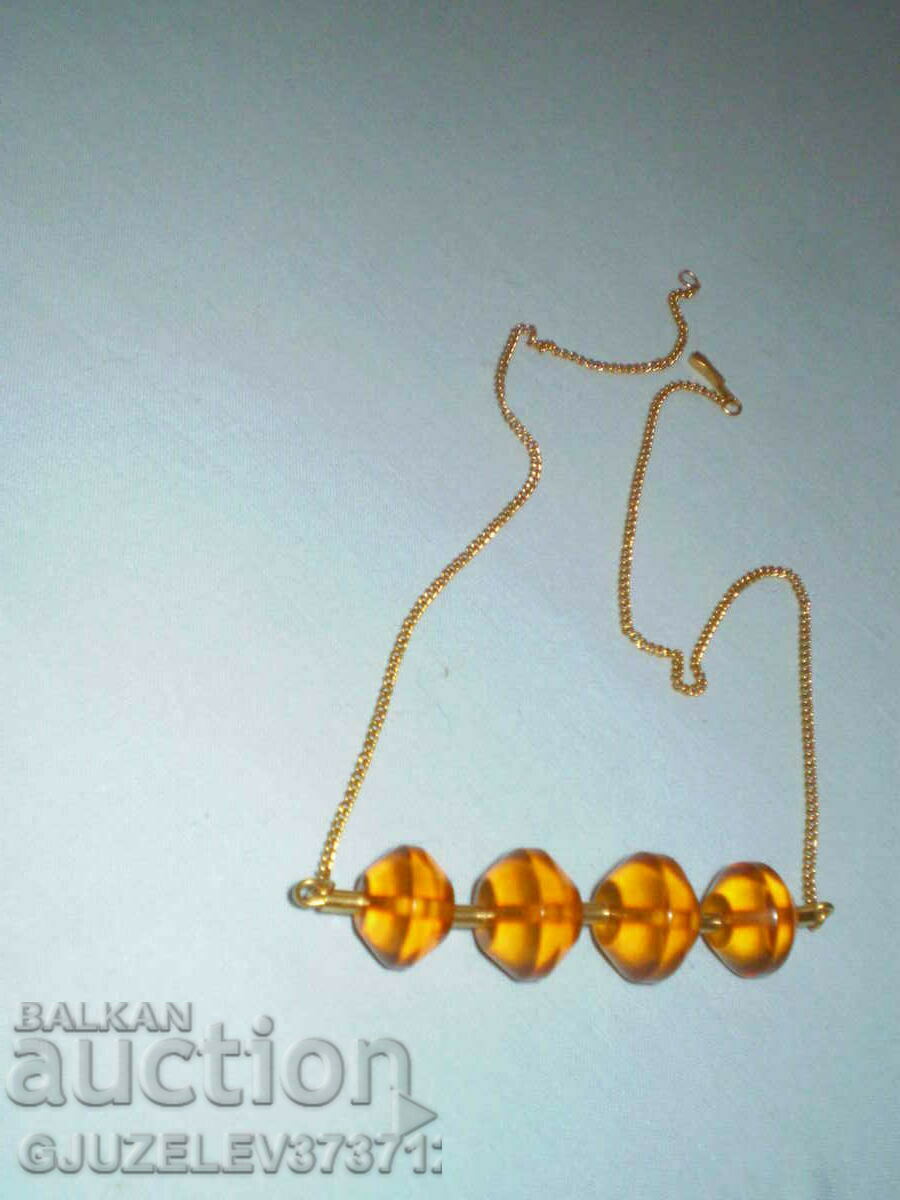 necklace of pressed molten Russian amber