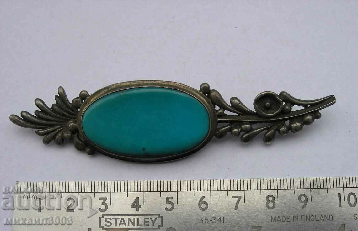 925 SILVER BROOCH WITH TURQUOISE with price 179.00 BGN | € 91.52 925 SILVER BROOCH WITH TURQUOISE with price 179.00 BGN | € 91.52