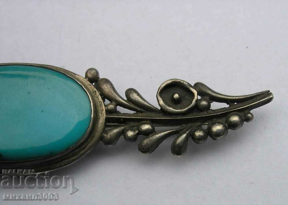 Delivery of 925 SILVER BROOCH WITH TURQUOISE Delivery of 925 SILVER BROOCH WITH TURQUOISE
