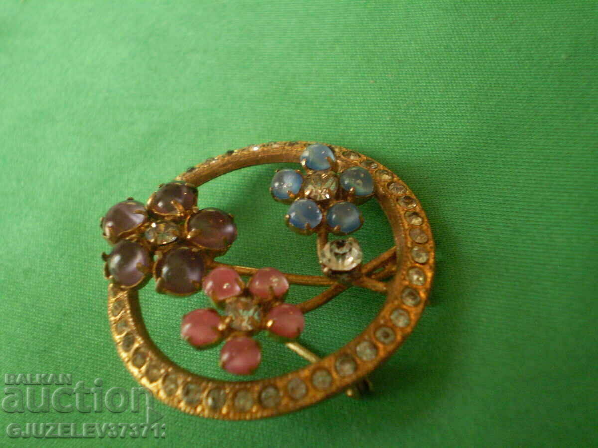 beautiful rare antique flower brooch