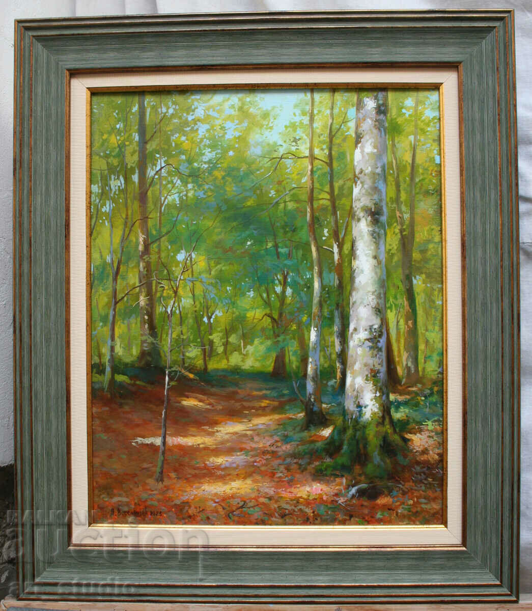 Forest view - oil paints