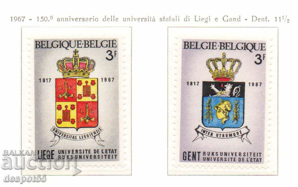 1967. Belgium. Anniversaries of universities.