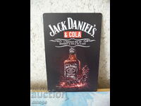 Μεταλλική πλάκα Jack Daniel's cola ουίσκι και αυτοκίνητο Jack Daniels