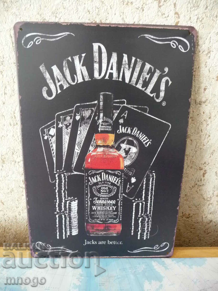 Metal Sign Jack Daniel's Black Jack Daniels κάρτες πόκερ x