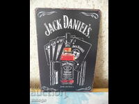 Метална Табела Jack Daniel's Блак Джак Даниелс карти покер х