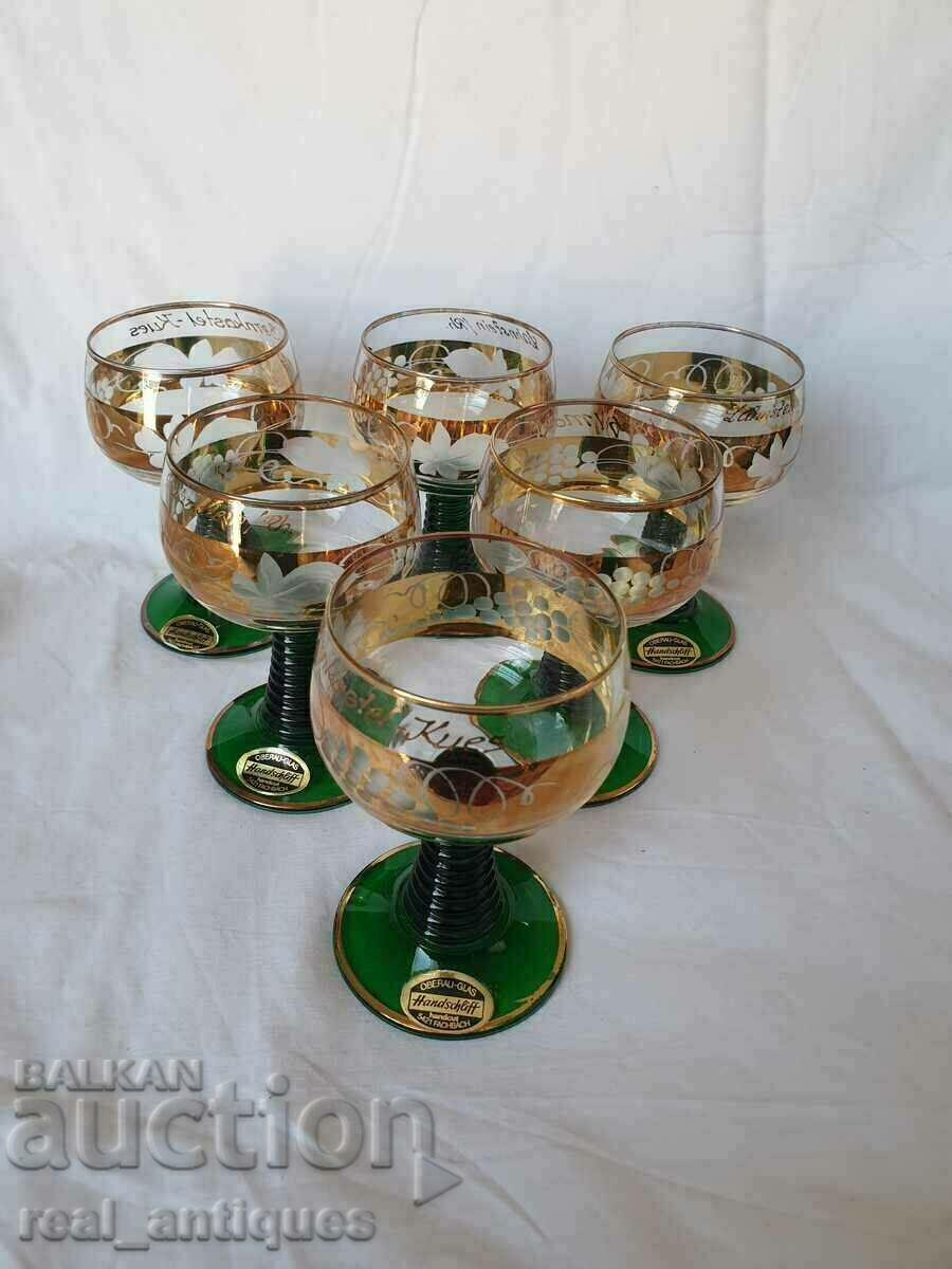 Set of cups with gilding