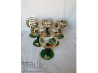 Set of cups with gilding