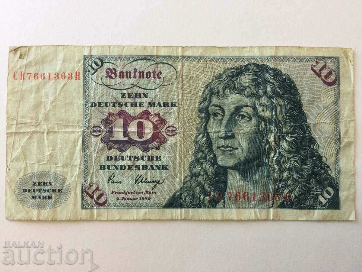 ФРГ Германия 10 марки 1980