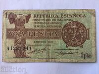 Spain 1 peseta 1937 republic