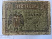 Spain 1 peseta 1938 civil war