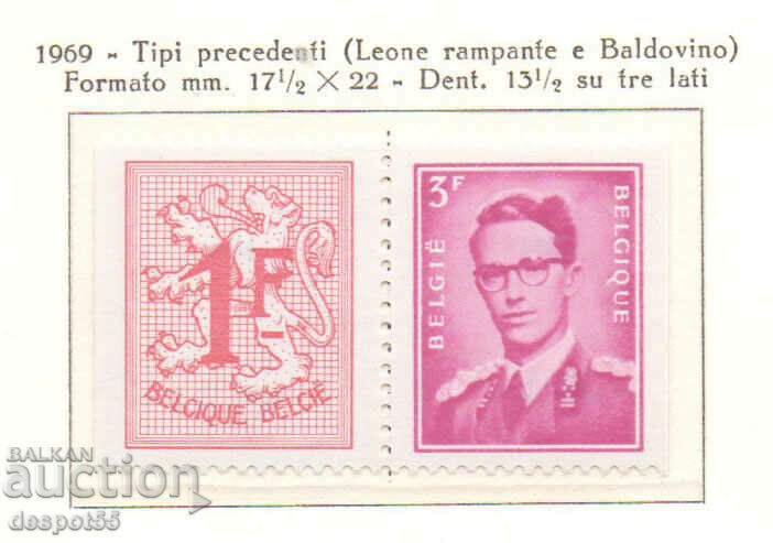 1969. Βέλγιο. Γραμματόσημα καρνέ - Leo and King Baldwin.
