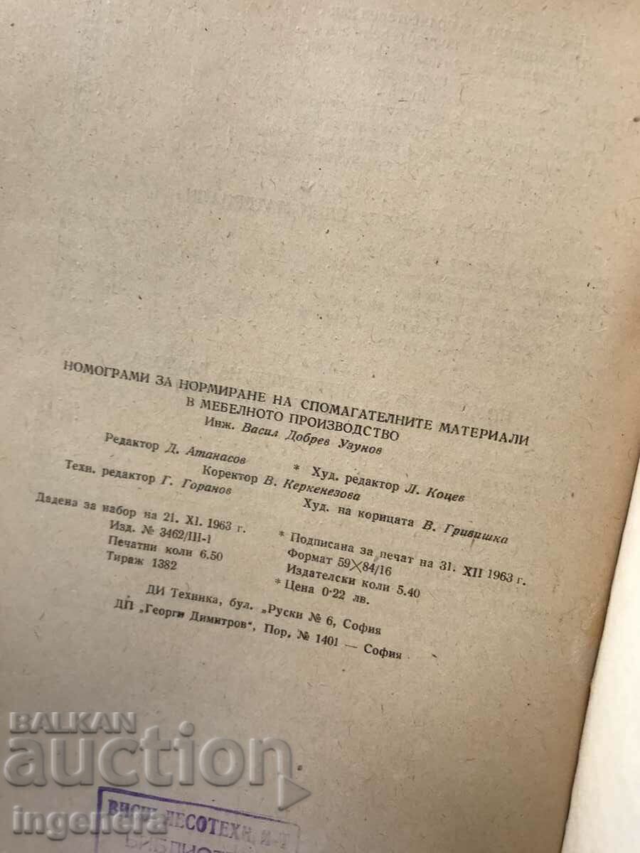 BOOK-NOMOGRAMS FOR NORMALIZING THE FURNITURE PR-VO-1963-V.UZUNOV with price 19.00 BGN | € 9.71 BOOK-NOMOGRAMS FOR NORMALIZING THE FURNITURE PR-VO-1963-V.UZUNOV with price 19.00 BGN | € 9.71