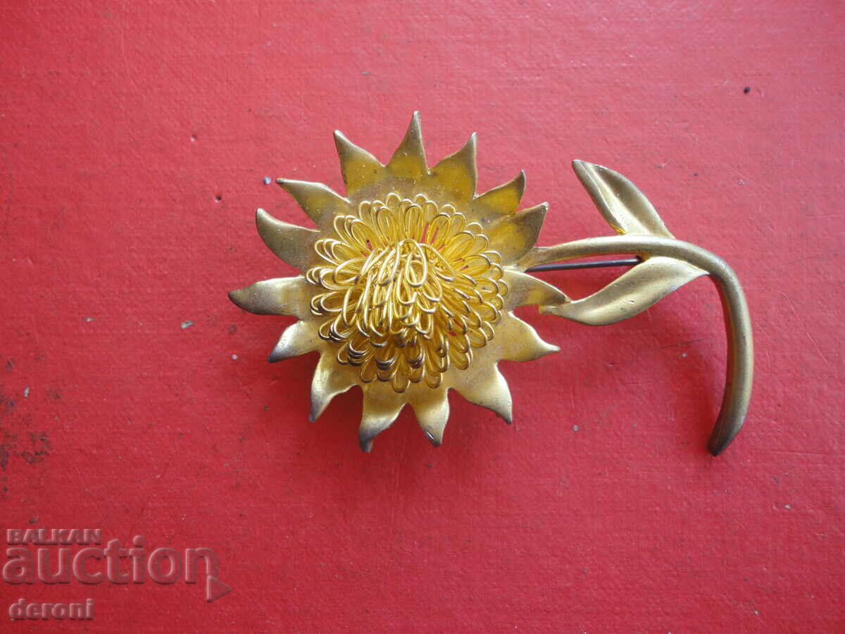 Επιχρυσωμένη καρφίτσα λουλουδιών - 5 Επιχρυσωμένη καρφίτσα λουλουδιών - 5