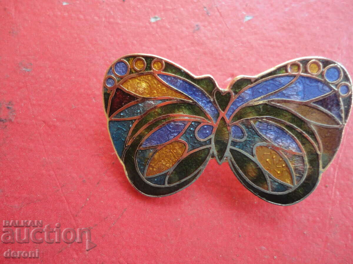 Unique gold plated enamel brooch - 6 Unique gold plated enamel brooch - 6