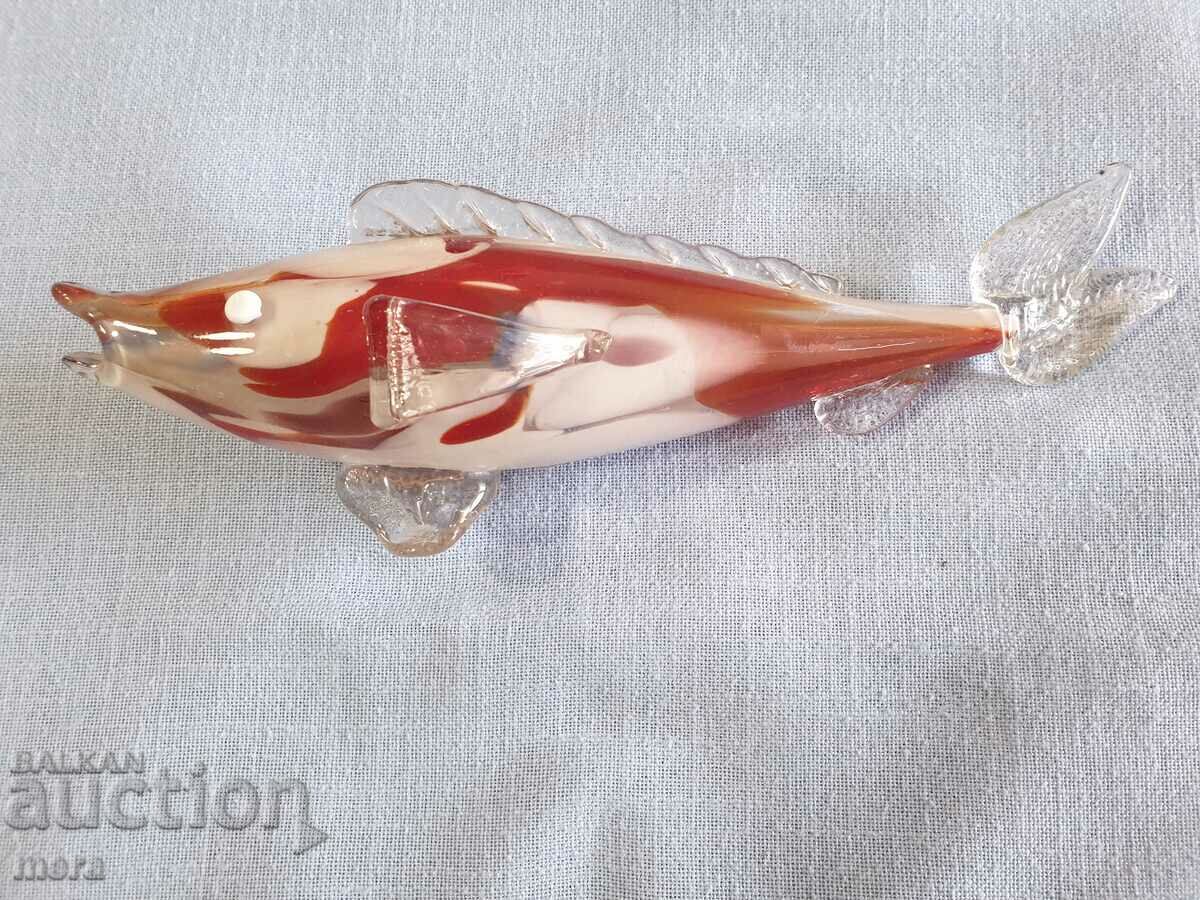 Δημοπρασία Γυάλινη φιγούρα-ψάρι-Μουράνο