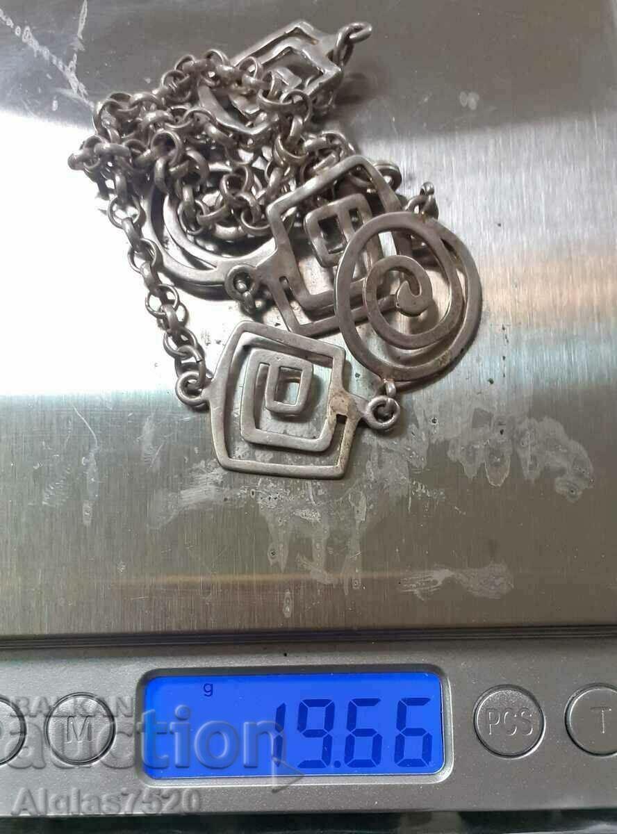 Auction Silver plated necklace/19.66g/ Auction Silver plated necklace/19.66g/