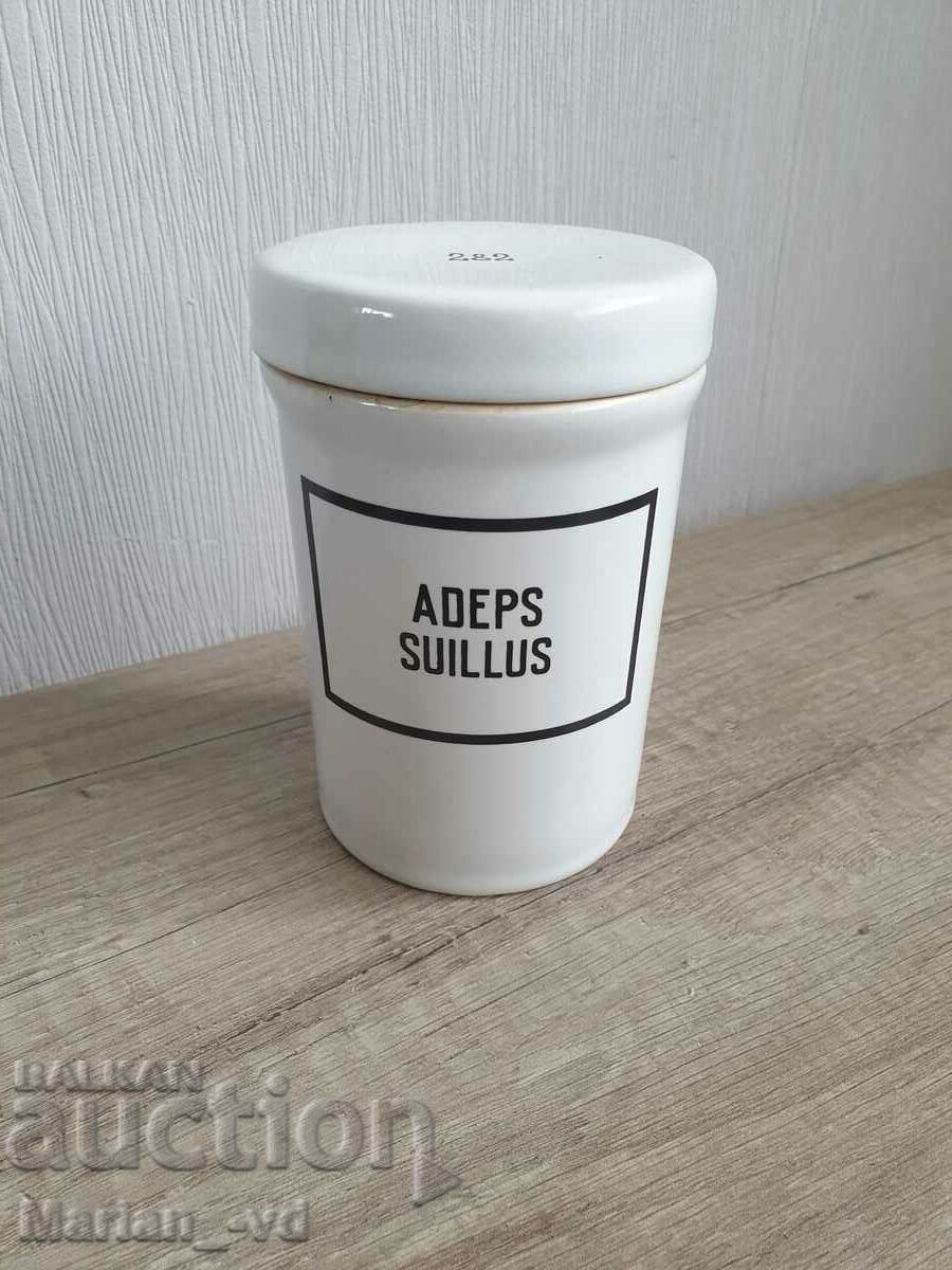 Old porcelain apothecary jar - 6 Old porcelain apothecary jar - 6