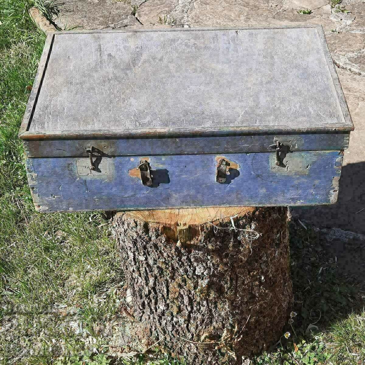 Vintage wooden suitcase. Vintage wooden suitcase.