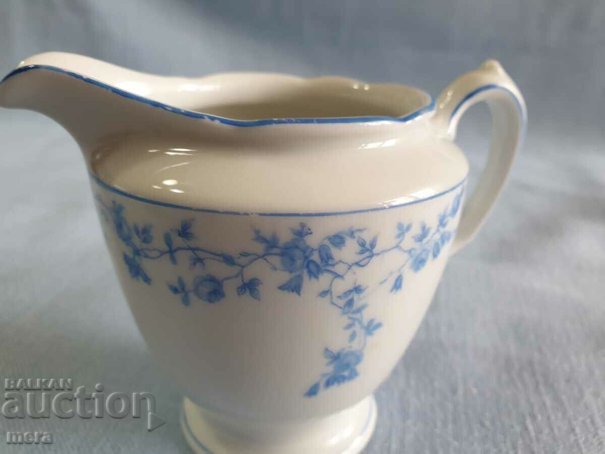 Porcelain latiera, jug 1925-1945 with price 12.00 BGN | € 6.14 Porcelain latiera, jug 1925-1945 with price 12.00 BGN | € 6.14