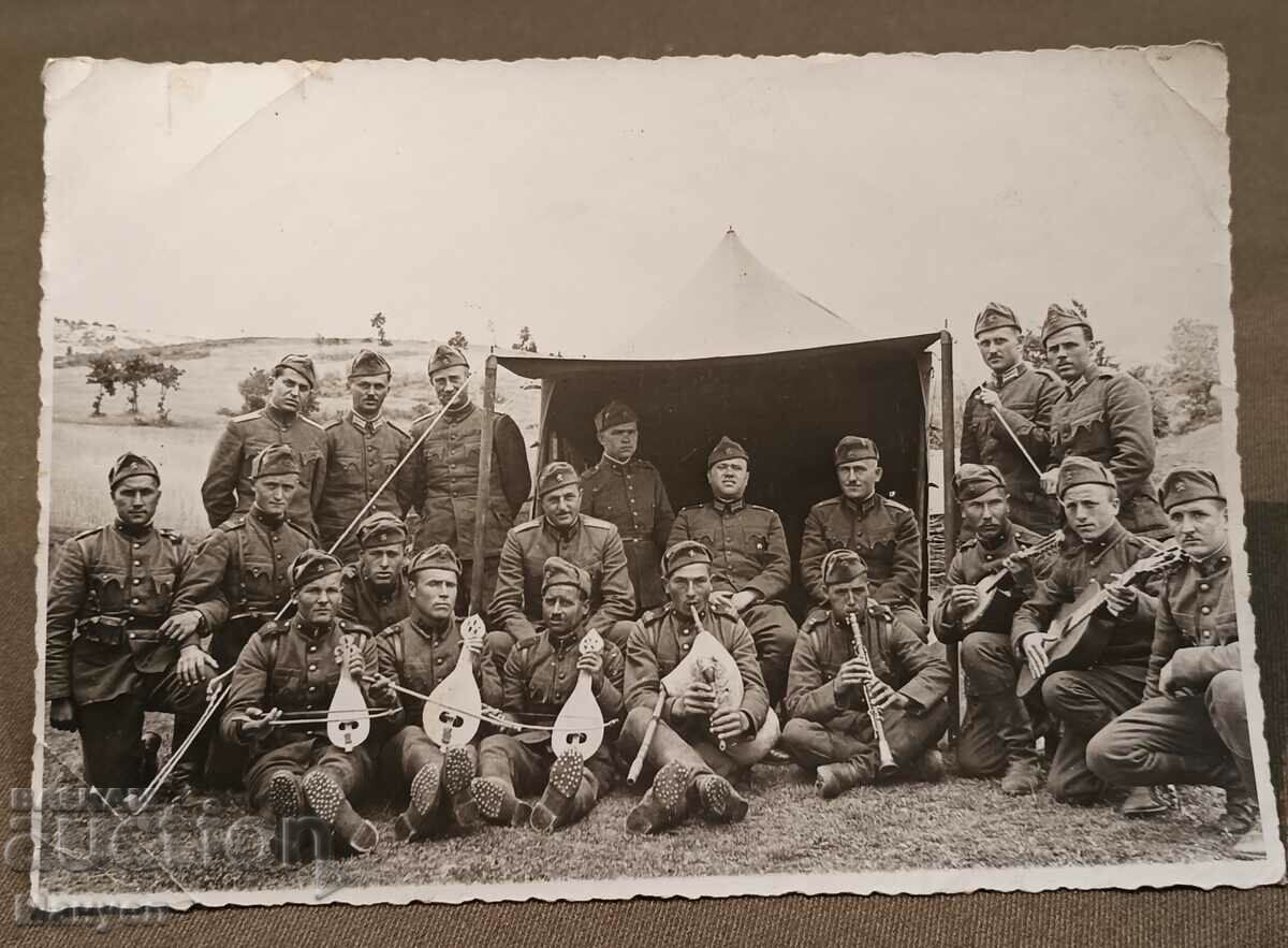 Fotografie veche militară, card.